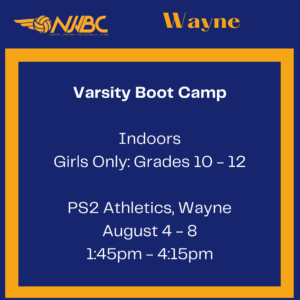 Wayne Girls Varsity Boot Camp - Aug 4 - 8