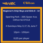 Clifton - Outdoor - Beginner's Only Camp Boys & Girls Ages 8-12 - May 3-June 7 (12:00PM - 1:30PM)