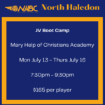 North Haledon - Indoor - JV Boot Camp Girls Only - July 13-16 (7:30PM - 9:30PM)
