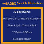 North Haledon - Indoor - JV Boot Camp Girls Only - July 6-9 (7:30PM - 9:30PM)